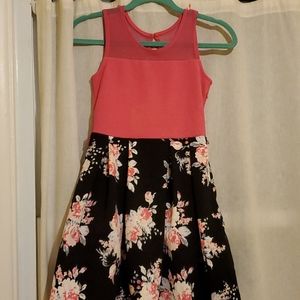 Pink and Black Party Dress